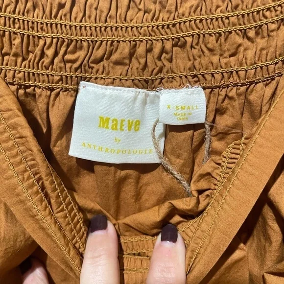 Anthropologie Puff Sleeve Smocked Blouse. NWT - Picture 5 of 5